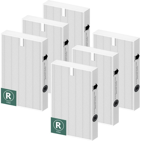 Air Purifier Filter R Replacement for Honeywell HPA100/200/300 and 5000 Series, 6 Pack Compatible with (HRF-R3 & HRF-R2 HRF-R1)