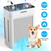 Air Purifier, HEPA Air Filter for Home Large Room up to 2500 Sq ft, Double-Sided Air Inlet, Air Cleaner with Sleep Mode & Speed Control for Pet Hair, Allergies, Smokers, Odors, Dust, Pollen