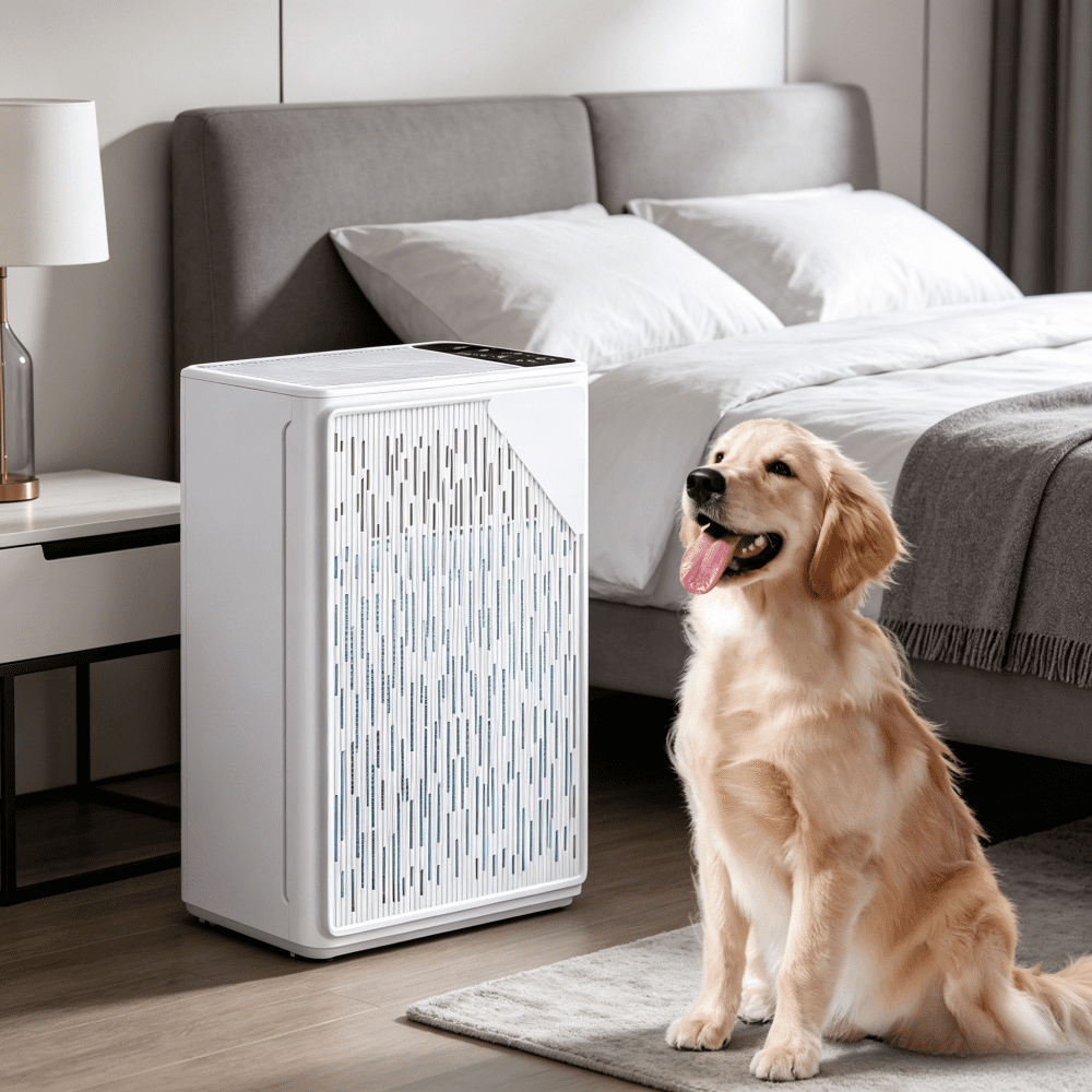 Air Purifier for Home Large Room H13 True HEPA Air Cleaner for Bedroom with PM2.5 Display Air Quality Sensor Fragrance Diffuser for Wildfire Smoke Pet Hair Dust Odor 10In 4 Fan Speeds