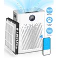 thumbnail image 1 of Air Purifier for Large Rooms up to 2400 Sq.ft,Smart WIFi HEPA Air Purifiers with and Washable Pre-Filter for Wildfire,Pollen, Dust, Pet Fur & Odor, AP407, White+Gray, 1 of 10
