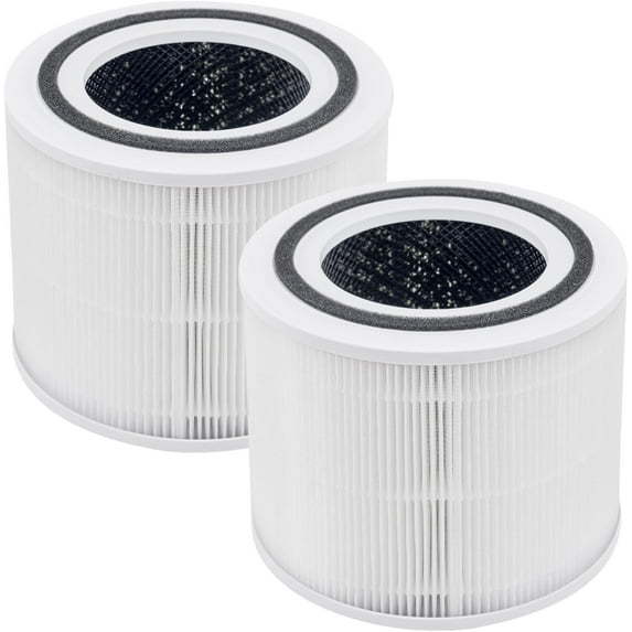 Air Purifier Replacement Filters,Compatiable with Levoit Core 300/300s Air Purifier,Air Purifier Filters,3-in-1 H13 True HEPA Filter,Activated Carbon for Reduce of Smoke,Odor,Pollen 2 Pack，Replacemen