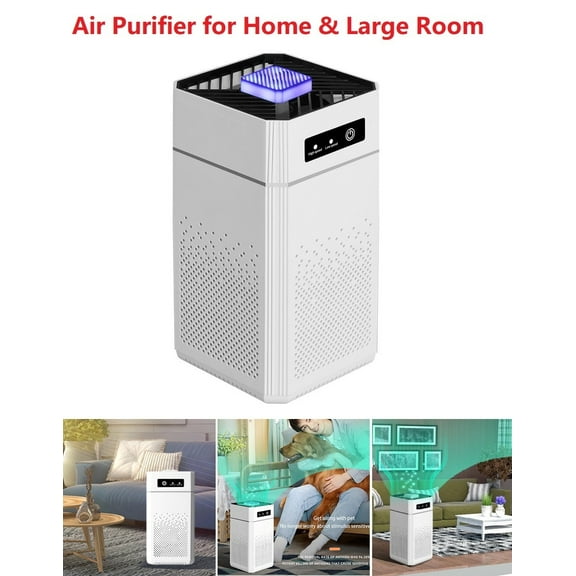 Air Purifier for Home Large Room up to 1291 Sq. Ft, Air Cleaner for Home Bedroom Pets Smoke Dust, White