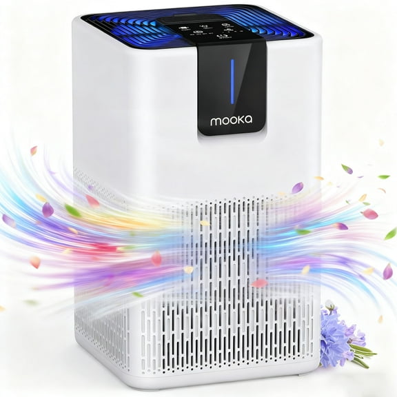 Air Purifier for Home, Large Rooms Up To 1250 ft² with H13 HEPA Air Filter, Pets Dust Odor Smoke Reduction, 15 dB Low Noise, White