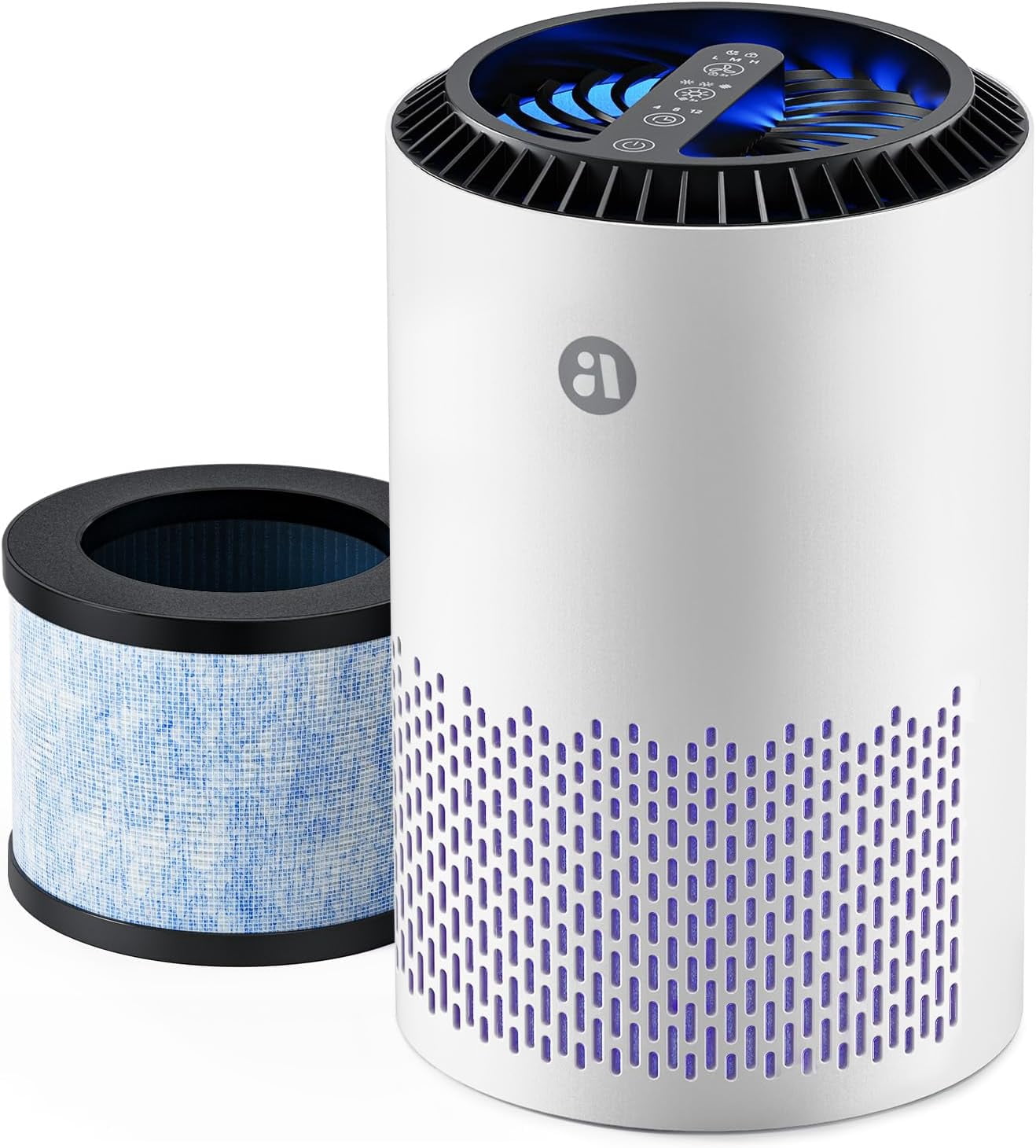 Air Purifiers for Bedroom Home, 3 Layer Filter Smoke Pollen Allergies ...