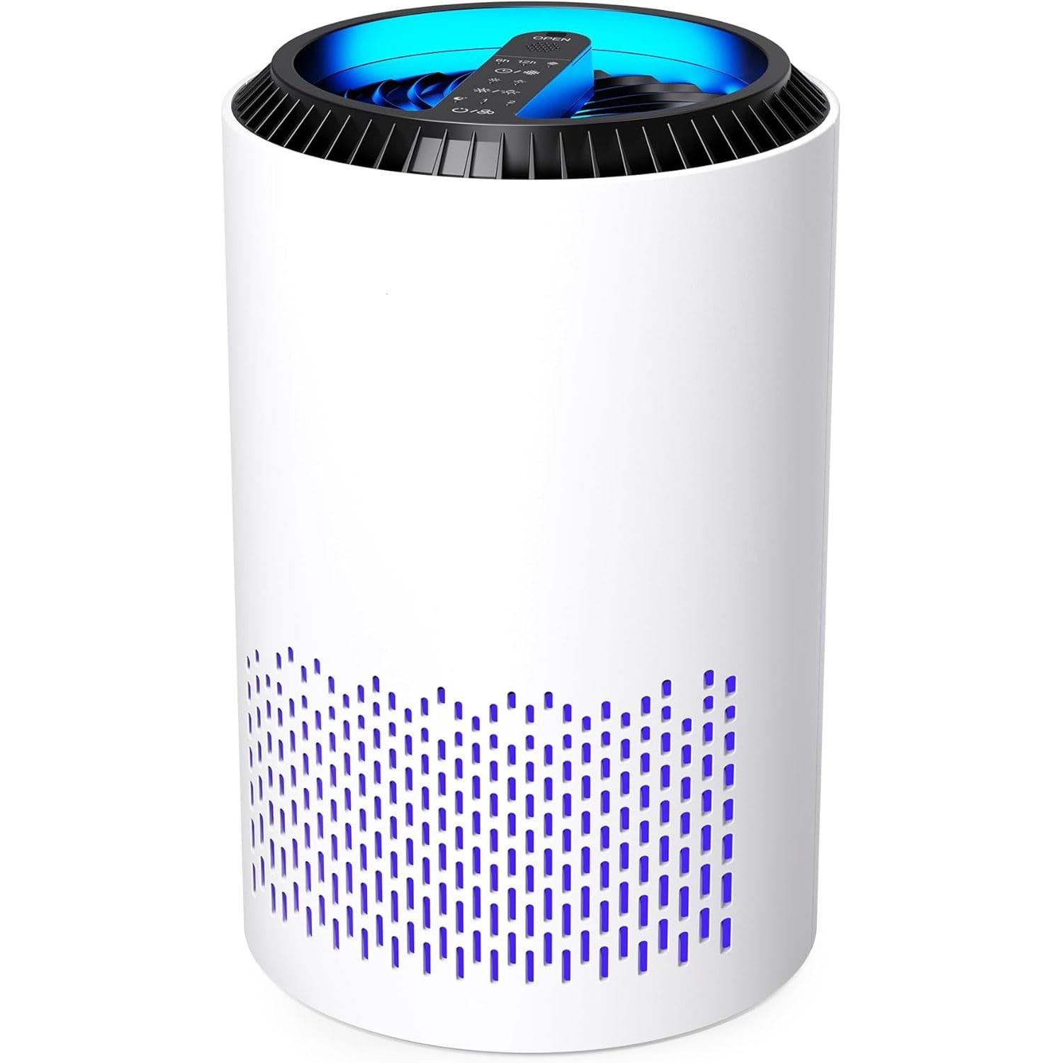Air Purifiers for Bedroom Home, Air Purifier For Smoke Pollen Dander Hair Smell Air Cleaner with Sleep Mode Speed Control For Bedroom Office, White(Available for California)