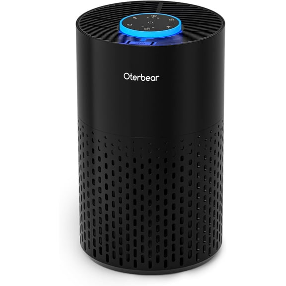 Air Purifier for Home Bedroom Up to 1250 Sq Ft H14 HEPA with Aroma and Sleep Mode 24dB Small Room for Allergies Smoke Dust Pollen Pet Dander Color Black