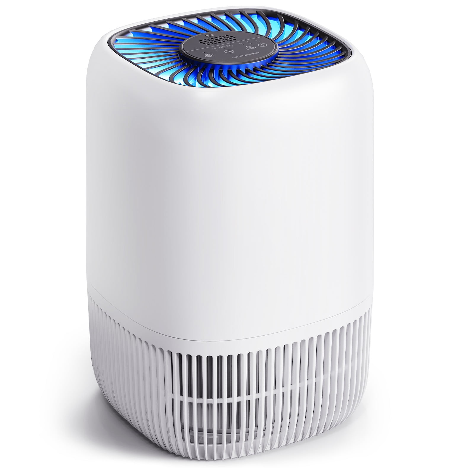 Air Purifier for Home, Covers up to 1076 Sq Ft, High Efficiency 360° Intake Filter, 3 Speeds Quiet Cleaner for Pet Hair, Odors, Pollen, Smoke, White
