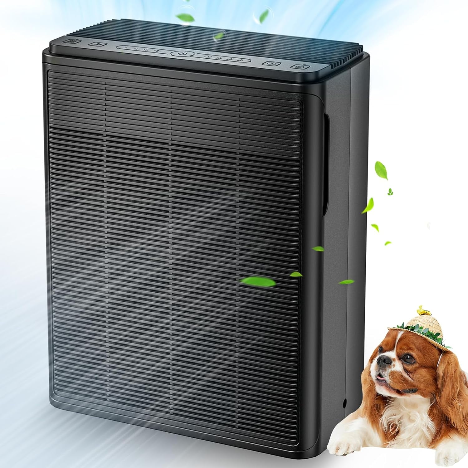 Air Purifiers for Home Large Room Up to 2000 Ft² with Washable Filters, H13 HEPA Filter,Bedroom Air Purifier for Pet,Air Cleaner for Smoke Pet Hair Dander Odor,P260 (Black)