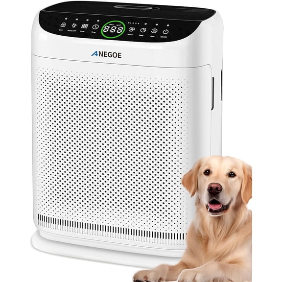 Air Purifiers for Home Large Room Up to 2500 Ft With Double Air Intake Washable Pre-Filters Pet Air Purifier for Bedroom With Remote Control HEPA Air Cleaner for Dust Pets White