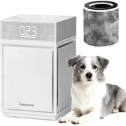 Air Purifiers for Home Large Room Bedroom up to 3600 Sq Ft PM 2.5 Display Air Quality Sensor True HEPA Air Filter for Fur Odor Smoke with Three-Sided Air Inlet, White,1 Pack+ 3-Layer Filter