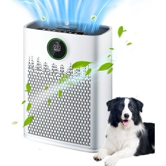 Aeitto Air Purifiers for Home Large Room, Cover up to 2400 Ft² with True HEPA Filter, Smart Mode, PM2.5 Air Quality Display, 22dB Sleep Mode, HAP603