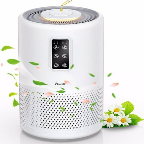 Air Purifiers for Home, Segmart Large Room Up to 1080 Sq Ft, 3-in-1 Air Filters Cleaner with Fragrance Sponge, Remove Smoke Dust Pollen Pet Dander, Night Light
