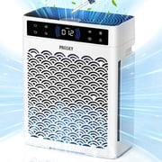 PRASKY Air Purifier for Home with Filter Brusher Large Room up to 2250 Sq ft, True HEPA Filter for Pets, Smoke & Allergies | Quiet for Bedroom White