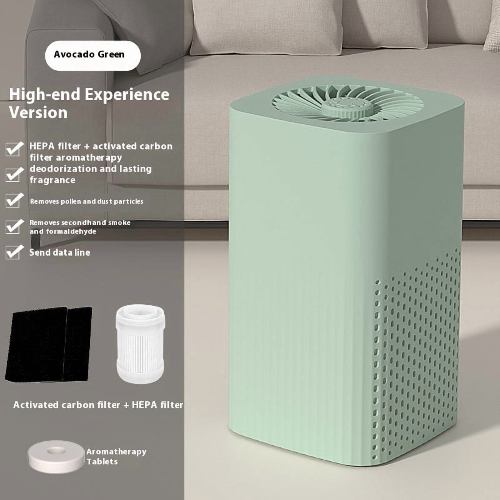 Air Purifiers Solar Powered Cleaner for Pollen Smoke Dusts Pets Dander Bedroom Car Dog House Chicken Office Living Room Kitchen (green)