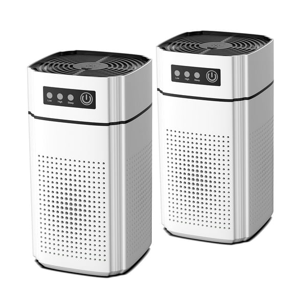 AIRFIRE Air Purifiers for Bedroom 315 Sq.ft, HEPA Air Purifiers for Pets, Pollen, Wildfire, AP202, White, 2 Pcs/ Case