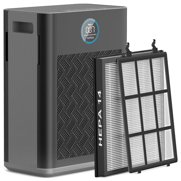 2026 Upgraded Air Purifier for Home Large Room 2300Ft² with Washable Pre-filter, H14 True Hepa Air Purifiers for Bedroom, for Pets Hair Pollen Odor Dander Dust Wildfire, Grey