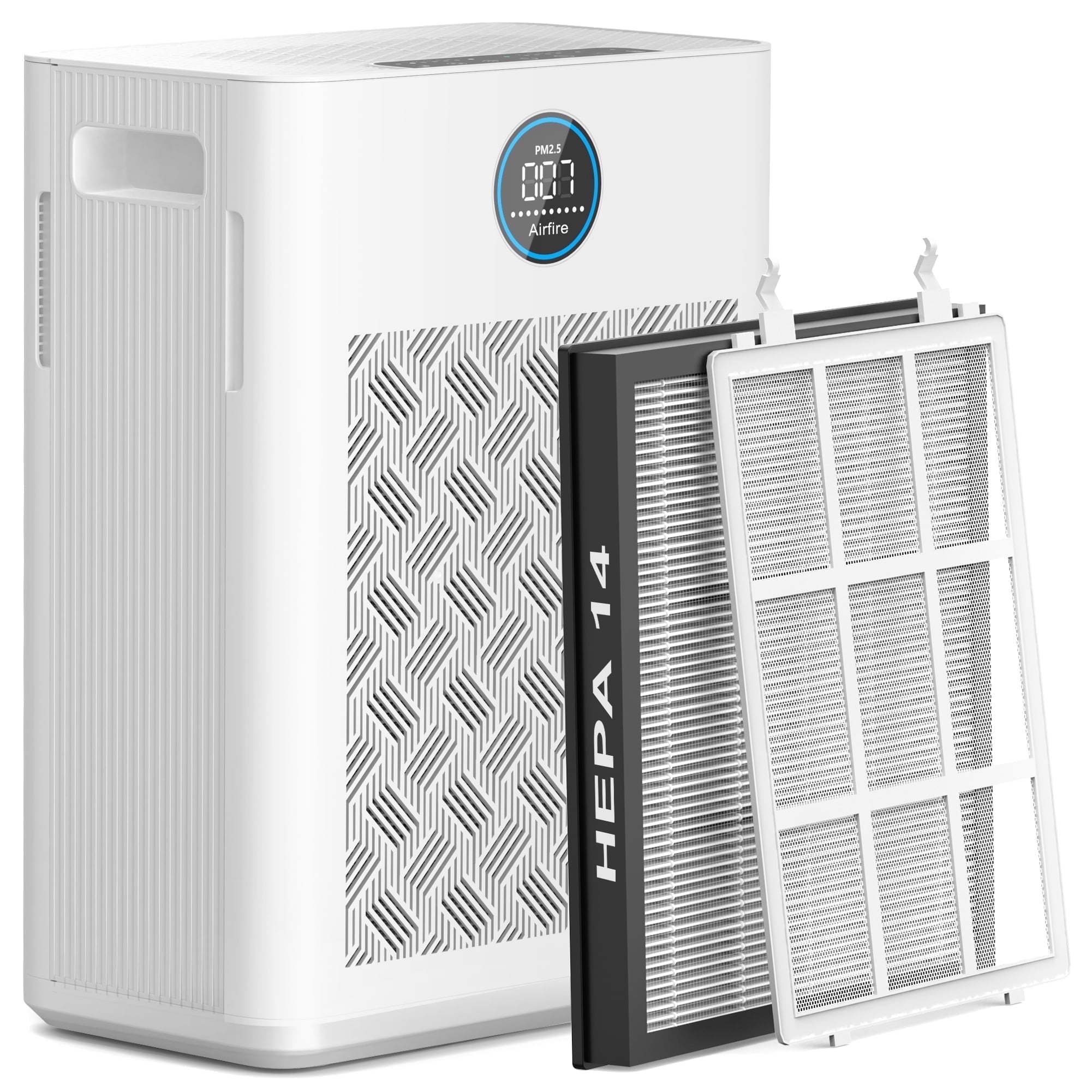 2025 Upgraded Air Purifier for Home Large Room 2300Ft² with Washable Pre-filter, H14 True Hepa Air Purifiers for Bedroom, for Pets Hair Pollen Odor Dander Dust Wildfire, White