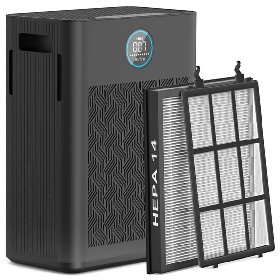 2025 Upgraded Air Purifier for Home Large Room 2300Ft² with Washable Pre-filter, H14 True Hepa Air Purifiers for Bedroom, for Pets Hair Pollen Odor Dander Dust Wildfire, Black