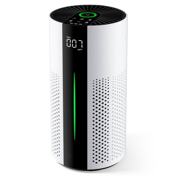 Air Purifiers for Home Large Room Cover 1800 sq ft with Air Quality Monitor 20dB Sleep Mode,Air Cleaner for Pet Dander, Odor, Dust, Smoke, White
