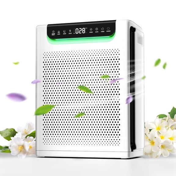 Air Purifiers for Home Large Room, Cover Up to 2600 Ft with Washable Filters, Powerful Turbo Mode,22dB Sleep Mode, PM2.5 Air Quality Display, Air Cleaner for Pets Hair, Smoke, Odors