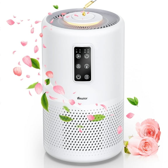 Air Purifiers for Home Large Room up to 1400ft², H13 True HEPA Air Purifier for Bedroom with night light, Fragrance Sponge