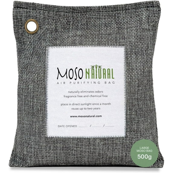 Air Purifying Bag 500g | Premium Bamboo Charcoal Odor Absorber for Home, Bedroom, Kitchen, Basement | Unscented Pet Odor Eliminator | Large Room Charcoal Deodorizer Bag Covers 250sqft