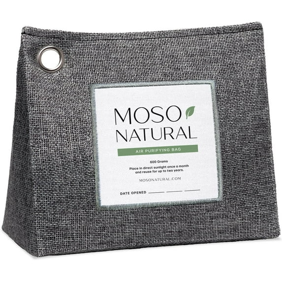 Air Purifying Bag 600g, Premium Bamboo Charcoal Odor Absorber, Room Deodorizer for Large Spaces, Bedroom, Kitchen, Basement, Pet Odor Eliminator for Home, 21oz Charcoal Bags