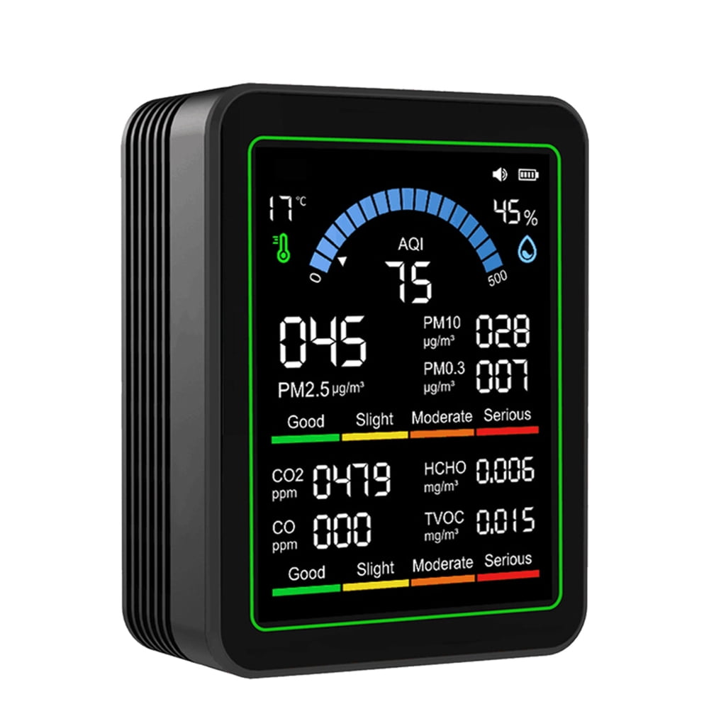 Air Quality Meter PM1.0 PM2.5 PM10 CO2 TVOC HCHO Temperature and Humidity
