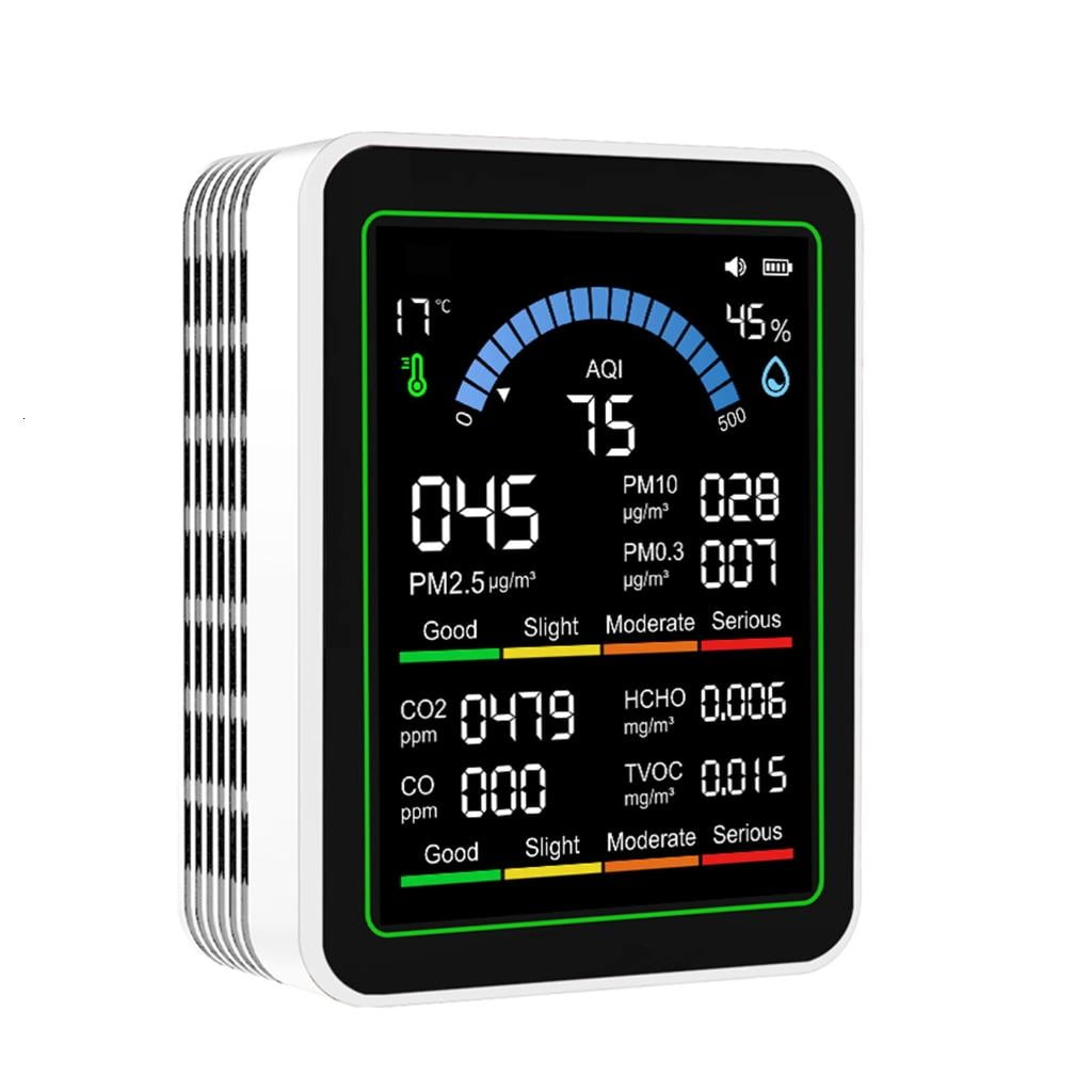 Air Quality Meter PM1.0 PM2.5 PM10 CO2 TVOC HCHO Temperature and Humidity