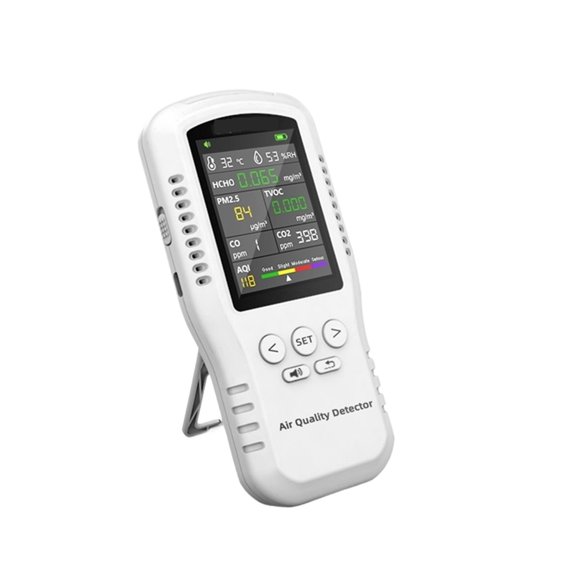 Air Quality Monitor CO2 CO PM2.5 HCHO TVOC Temperature Humidity Meter Home Air Quality Detector