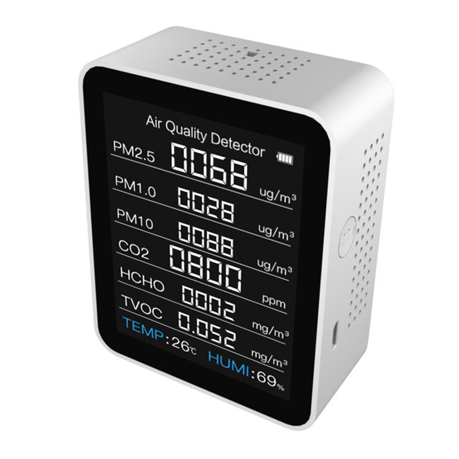 Air Quality Monitor Detector forhchotemperature and Humiditytvoc Pm2.5