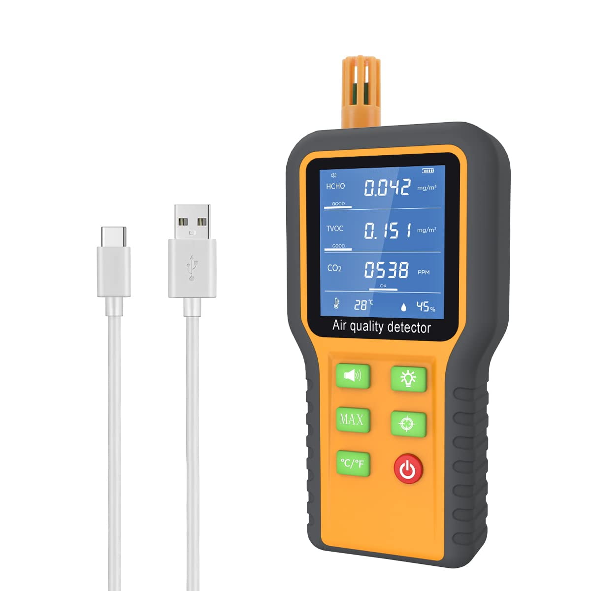Temperature Sensitivity Monitor Air Quality Monitor High Sensitivity CO2 Monitor Formaldehyde Detector ...