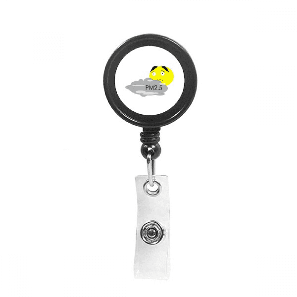 Air Quality PM2.5 Dis Retractable Keychain Badge Holder ID Badge