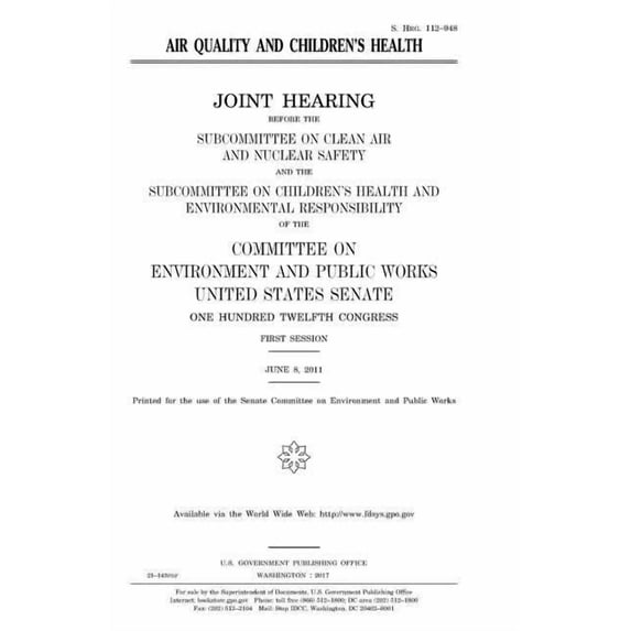 Air quality and children's health, (Paperback)