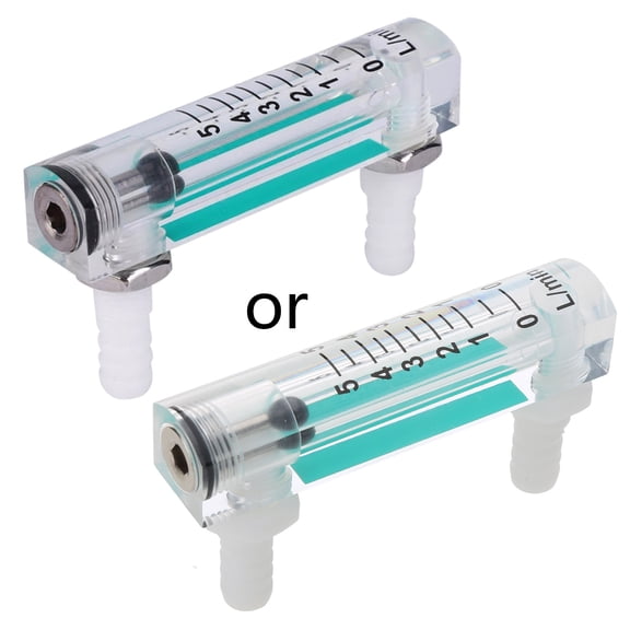 Air Rate Gauge 1~5LPM Air Measuring Flowmeter Meter Recorder with Black Float + Acrylic