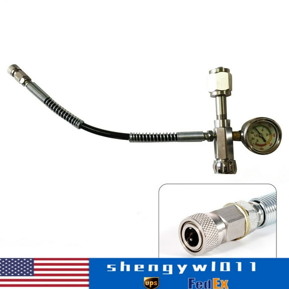 Air Rifle Charging Valve Adapter Paintball PCP SCBA Air Fill Station With Hose