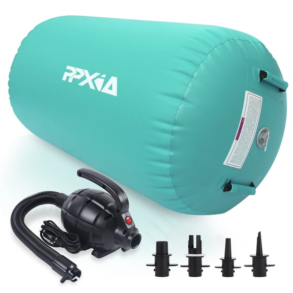 Air Roller Gymnastics Barrel For Tumbling, Inflatable Air Barrel For Back Handspring Training, Gymnastic Equipment With Pump For Yoga Training Cheerleading Home Use