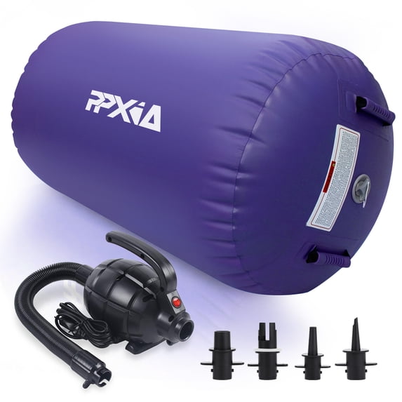 Air Roller Gymnastics Barrel For Tumbling, Inflatable Air Barrel For Back Handspring Training, Gymnastic Equipment With Pump For Yoga Training Cheerleading Home Use