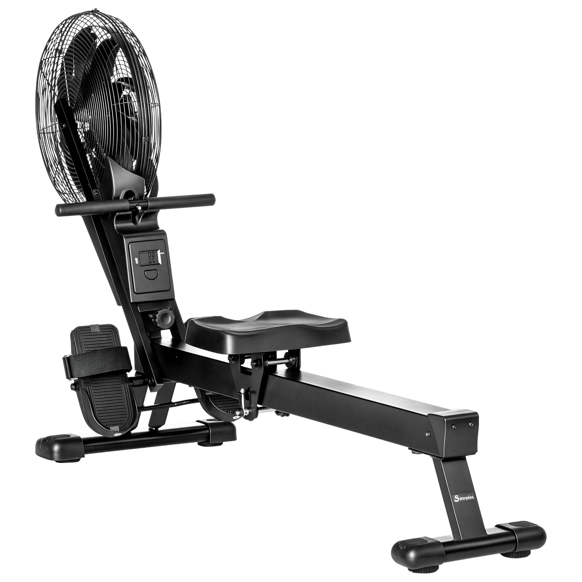 Air Rowing Machine, Foldable Rower with LCD Digital Monitor & Steel ...