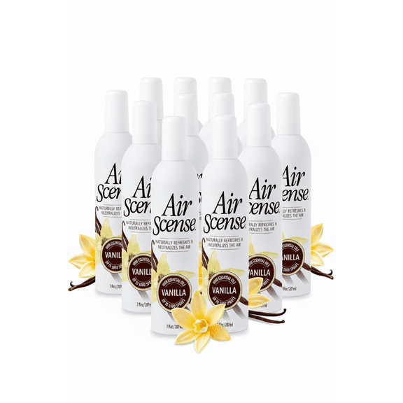 Air Scense Deodorizing Room Spray, Vanilla, 7 oz, 12 Pack
