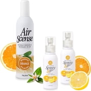 Air Scense Deodorizing Air Freshener Orange 7 fl oz & Spray & Go Citrus 2 fl oz 2ea, Finger Pump Spray, Orange & Citrus, 3 Count