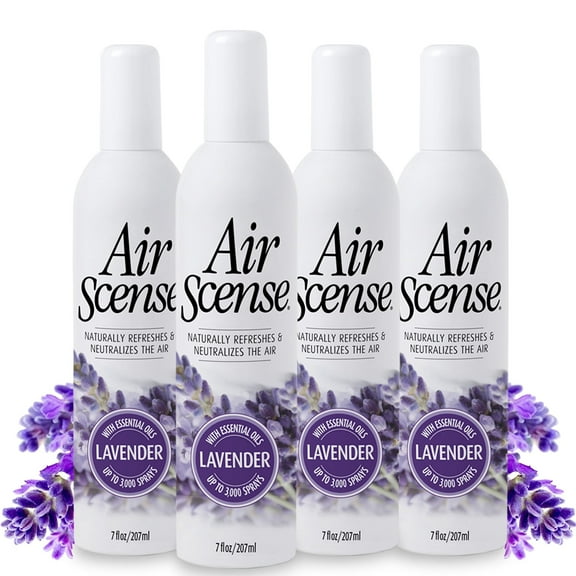 Air Scense Odor Eliminating Room Spray, Lavender, 7 oz, 4 Pack