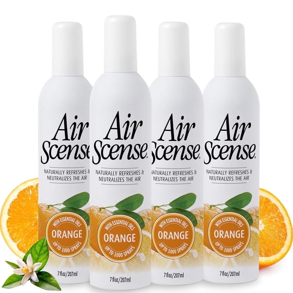 Air Scense Deodorizing Room Spray, Orange 7 fl oz 4 Pack