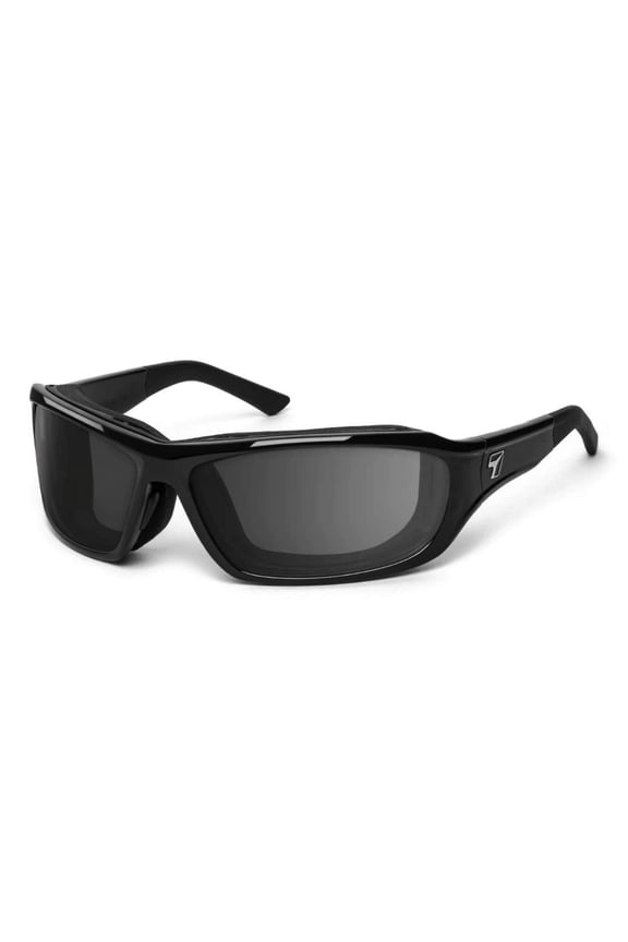 Notus Wind Blocking Padded Foam Sunglasses for Outdoors, 100% UVA + UVB Protection, Matte Black Frame/Gray Lens