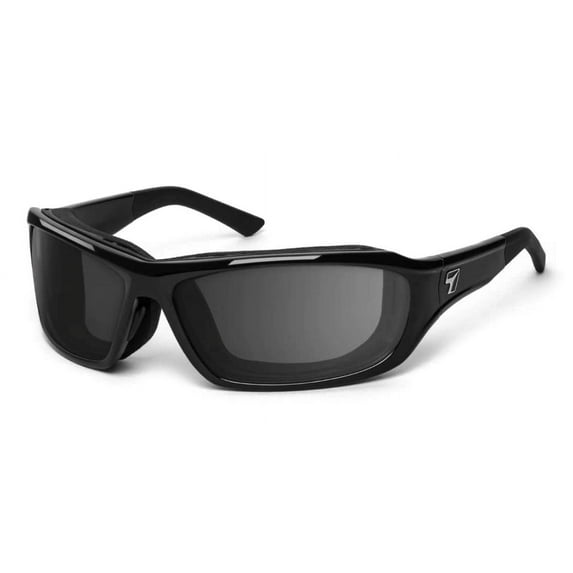 Notus Wind Blocking Padded Foam Sunglasses for Outdoors, 100% UVA + UVB Protection, Matte Black Frame/Gray Lens