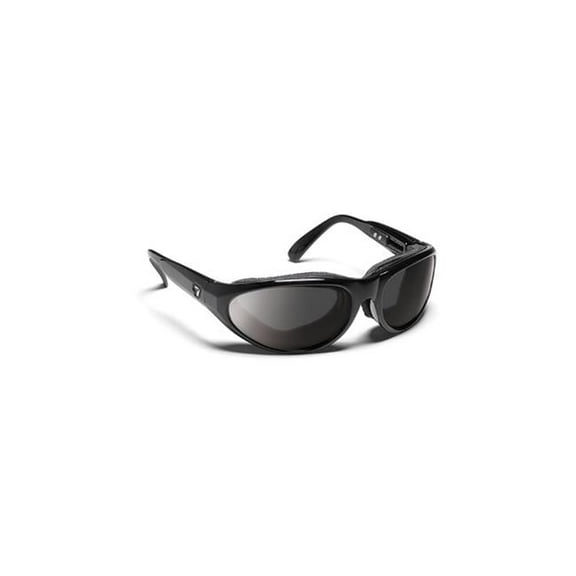 DIABLO Wind Blocking Padded Foam Sunglasses for Outdoors, 100% UVA + UVB Protection, Glossy Black Frame/SharpView Clear Lens
