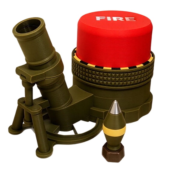 Air Slam Mortar Launcher Toy Pneumatic Press Launch Toy with 4 Projectiles Stress Relief Shooting Game for All Ages(Green-11x6x7.2cm)