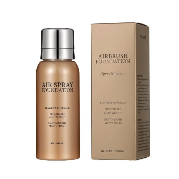 Air Spray Foundation (4# Porcelain), Flawless Full Coverage Formula, Breathable Lightweight Texture, Silky Smooth Matte Finish, Long-Lasting All-Day Wear, For Natural Daily Makeup