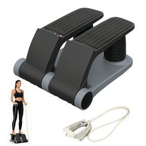 Air Stepper with Resistance Bands, 5-Level Adjustable Resistance Compression Stepper with Digital Counter, Portable Cardio Training Step Climber Machine for Home Fitness Workout