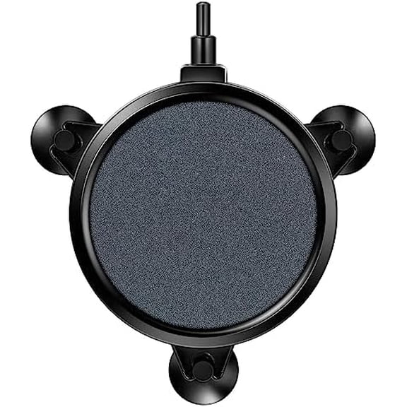 Air Stone Disc 4 x 4 Inch with Shell and Sucker for Aquarium, Fish Tank and Hydroponics Air Pump